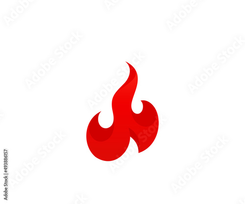 illustration of a red fire