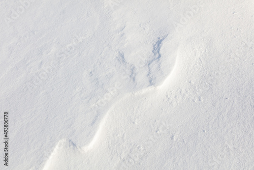 Snowy crust as an abstract background.