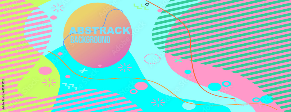 trendy and modern abstract background. cute and colorful design pattern