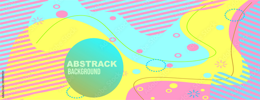 memphis theme background with abstract and cheerful color pattern. suitable for event background