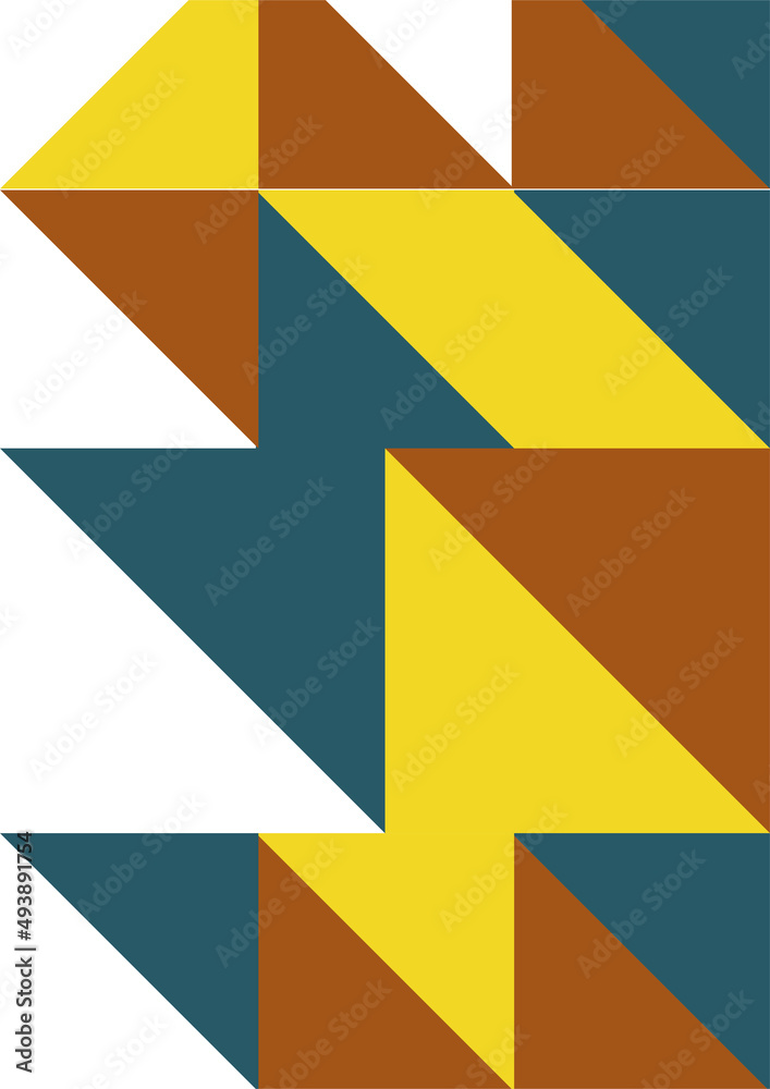 Flat bauhaus memphis colorful abstract design background