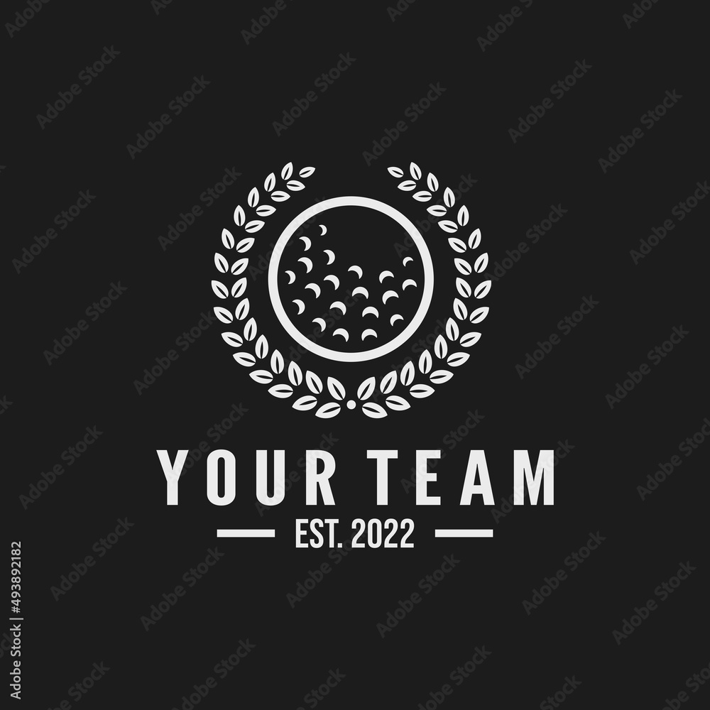 Fototapeta premium Golf emblem logo design vector illustration