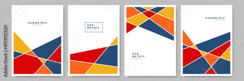 Modern abstract geometric poster cover. Minimal retro boho bauhaus composition shapes design. Colorful geometric background. Vector illustration. Free Download Modern abstract geometric poster cover. Minimal retro boho bauhaus composition shapes design. Colorful geometric background. Vector illustration. - GFXLoad