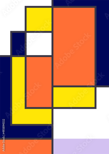 Free Download Vintage bauhaus memphis geometric colorful abstract design background - GFXLoad