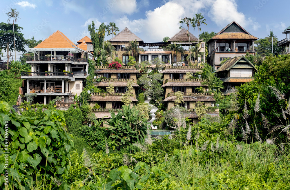 View of Balinese Construction of apartments