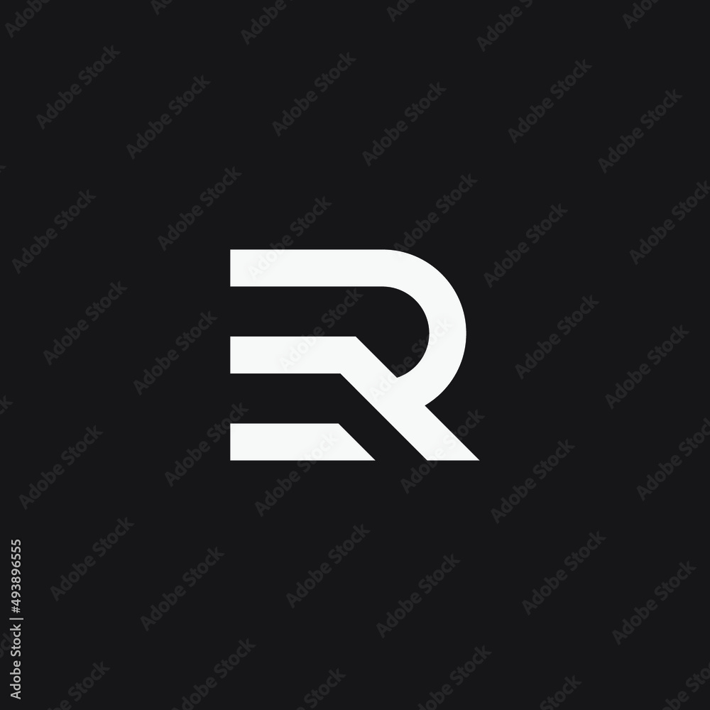 ER monogram design logo template. ER monogram design logo template.