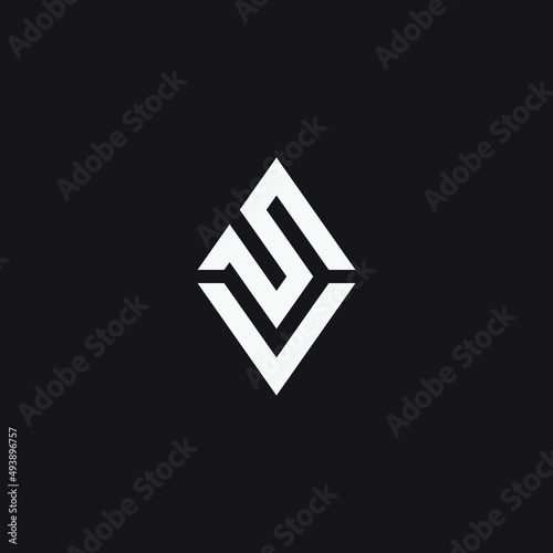 SV or VS monogram design logo template.