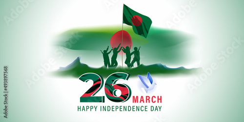 Vector illustration for Happy Bangladesh Independence Day