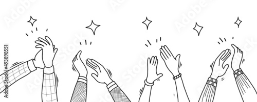 Applause hand draw. Vector illustration.