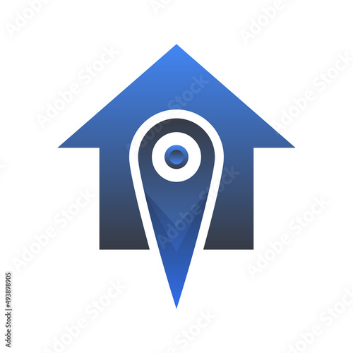 home location logo element design template icon