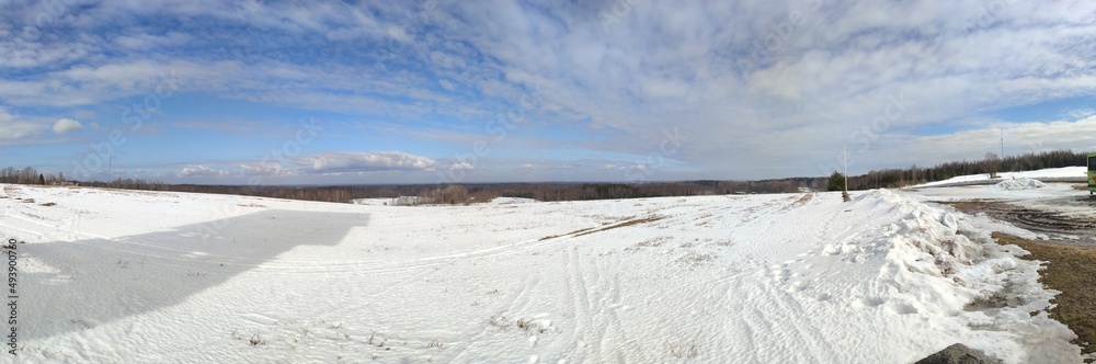 landscape with snow