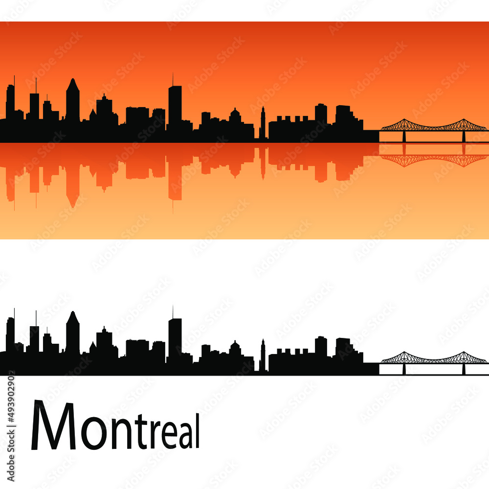 skyline in ai format of the city of  montreal