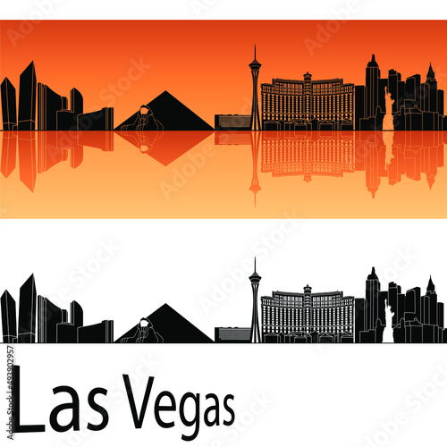 skyline in ai format of the city of  las vegas