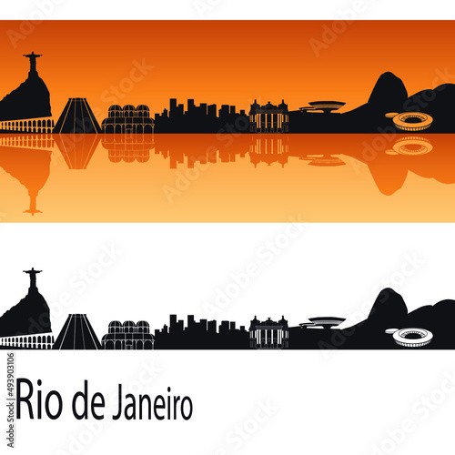 skyline in ai format of the city of  rio de janeiro