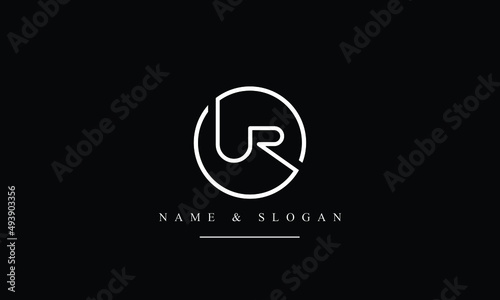 RU, UR, R, U abstract letters logo monogram photo