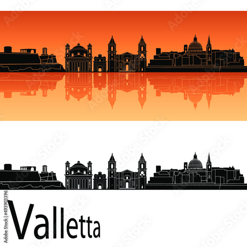skyline in ai format of the city of  valletta