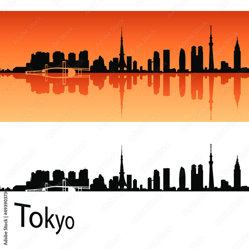 Obraz premium skyline in ai format of the city of tokyo
