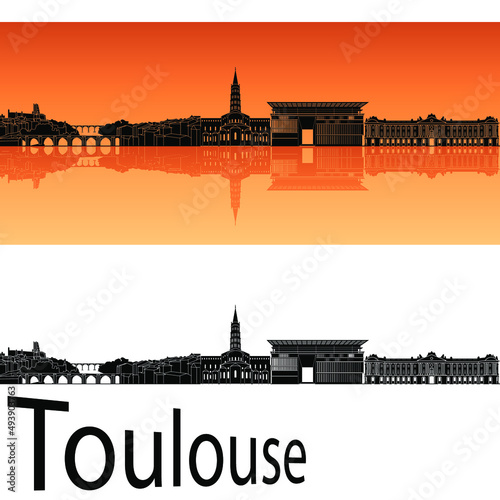 skyline in ai format of the city of  tolouse