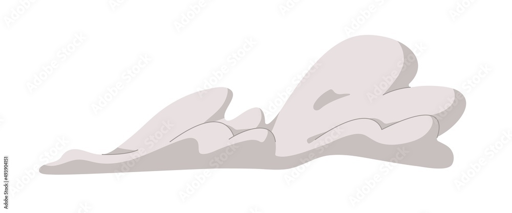 Smoke and dust cloud. Gas and fume steam. Fast speed track. Exhausts trail, path silhouette after rapid ride, chase. Abstract air, wind blow. Flat vector illustration isolated on white background Smoke and dust cloud. Gas and fume steam. Fast speed track. Exhausts trail, path silhouette after rapid ride, chase. Abstract air, wind blow. Flat vector illustration isolated on white background
