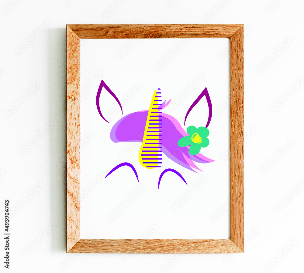 Obraz premium Happy Unicorn - Framed
