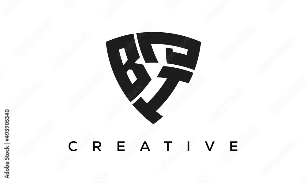 Shield letters BIJ creative logo Shield letters BIJ creative logo