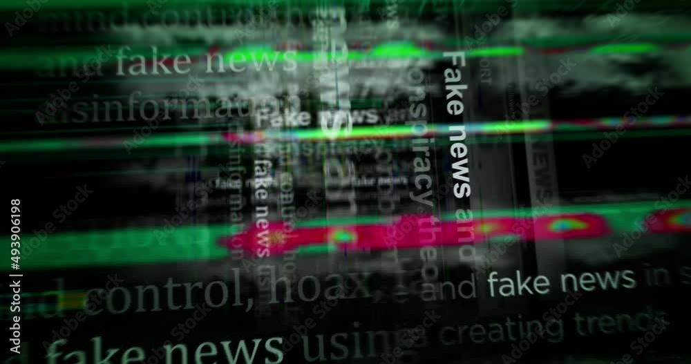Headline news titles across international media with fake news and hoax information. Abstract concept displays loop. Dynamic flight between screens with glitch effect seamless and looped 3d. Headline news titles across international media with fake news and hoax information. Abstract concept displays loop. Dynamic flight between screens with glitch effect seamless and looped 3d.
