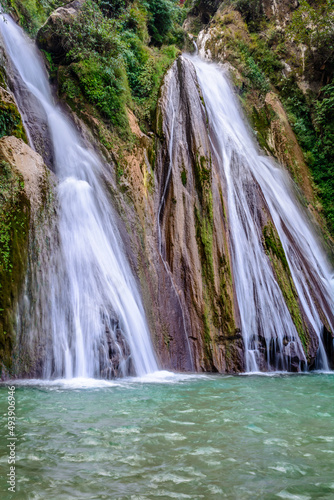 Beautiful Kempty Waterfalls with turquoise waters in Mussoorie