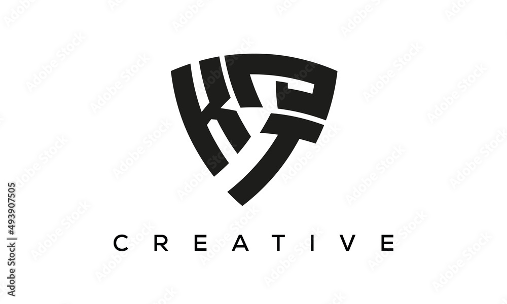 KTJ letters logo, security Shield logo vector KTJ letters logo, security Shield logo vector