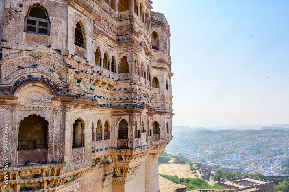 View of Mehrangarh Fort, Jodhpur, Rajasthan, India