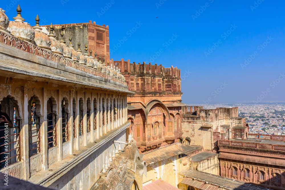View of Mehrangarh Fort, Jodhpur, Rajasthan, India