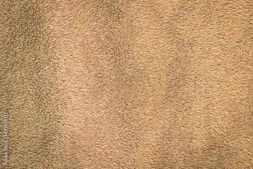 Bilde på lerret Close up of brown fluff fabrics fur suitable