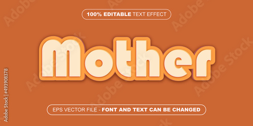 mother 3d editable text effect
