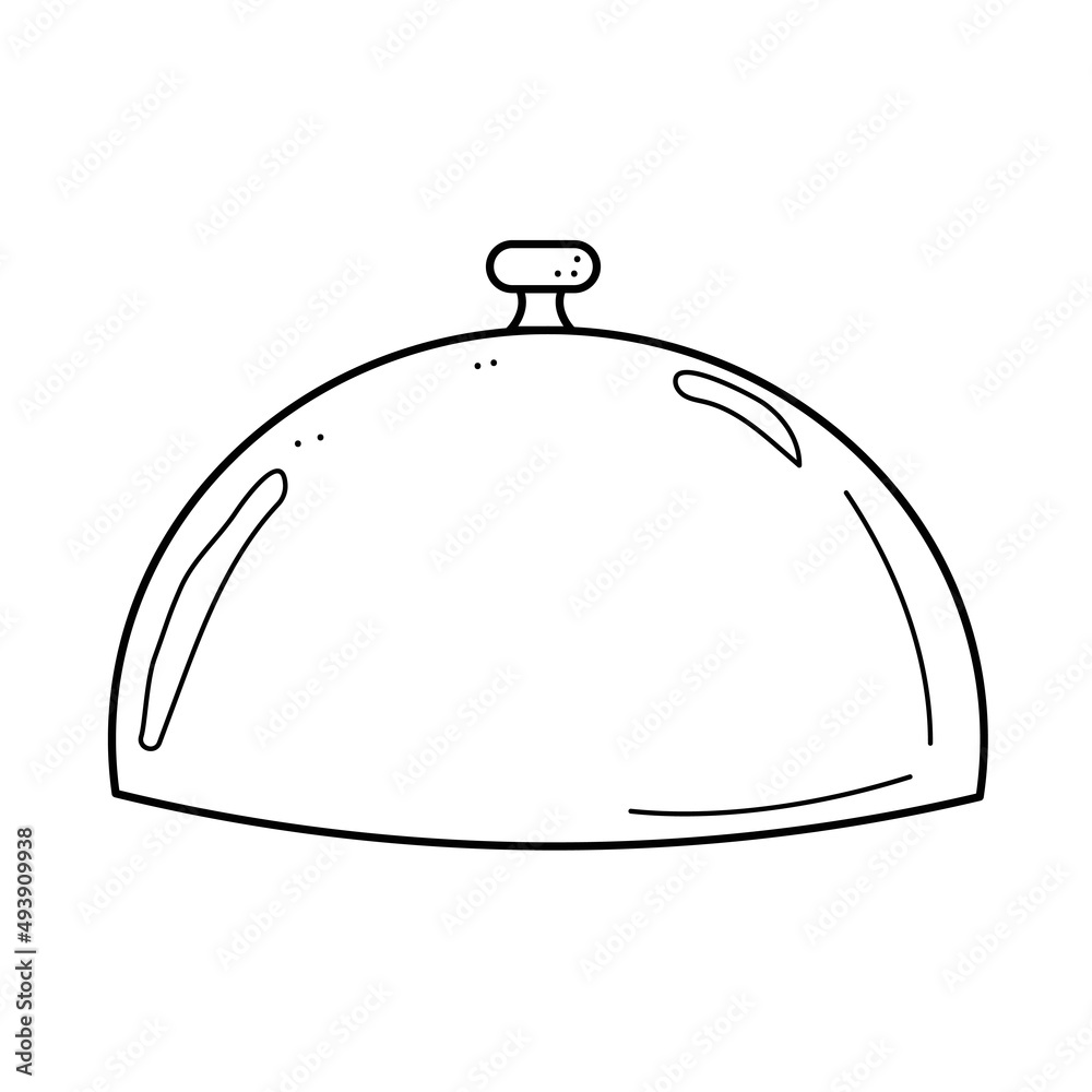 Fototapeta premium Food cover in sketch doodle style