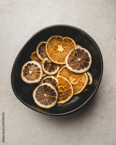 Dried slices of lemon and oranges
