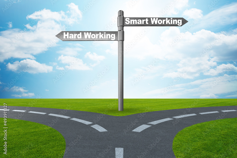 Crossroads of working smart or hard