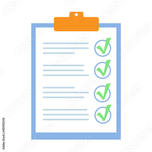 Survey research. Make a choice on the tablet. Checklist Templates. Notepad with a list and a pencil.