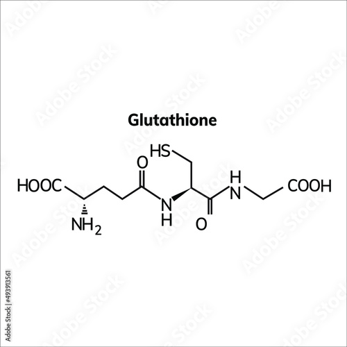 Glutathione chemical formula photo