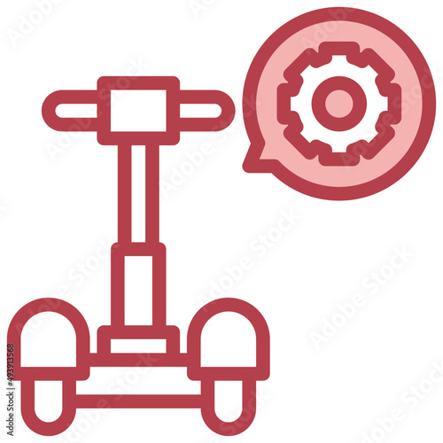 SETTING red line icon,linear,outline,graphic,illustration