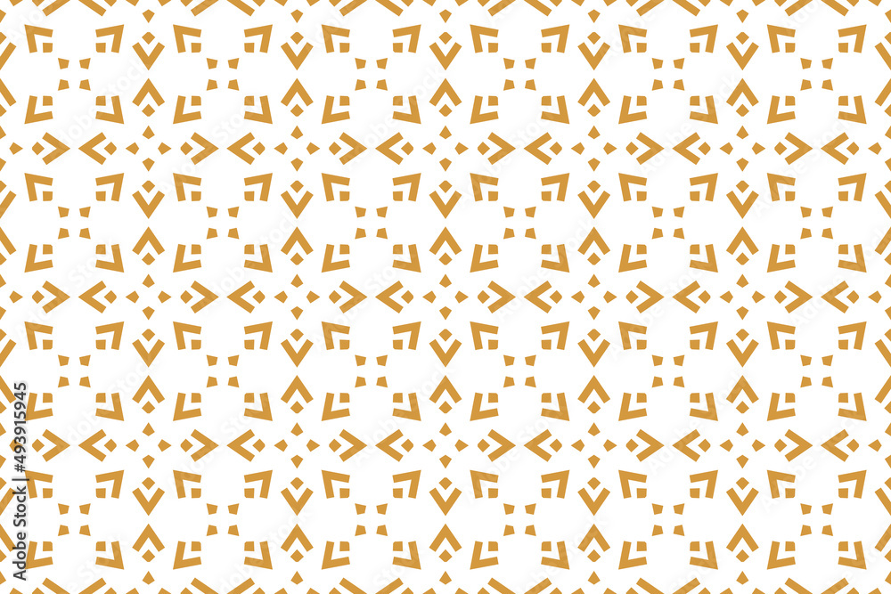 Abstract geometric pattern with lines, snowflakes. A seamless vector background. White and gold texture. Graphic modern pattern Abstract geometric pattern with lines, snowflakes. A seamless vector background. White and gold texture. Graphic modern pattern