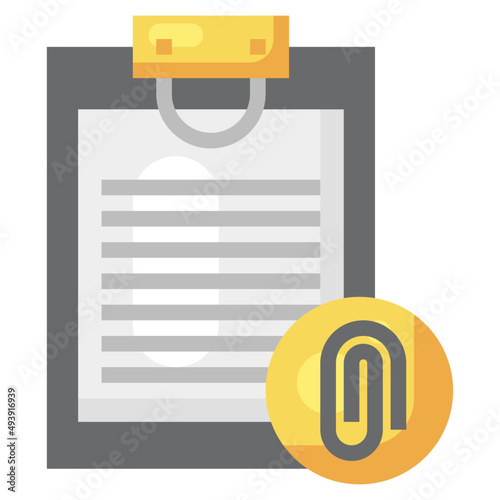 paper clip flat icon,linear,outline,graphic,illustration