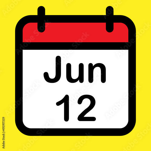 Calendar icon twelfth June