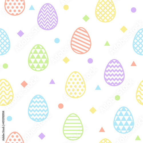 Easter wrapping paper. Background with eggs. Vector