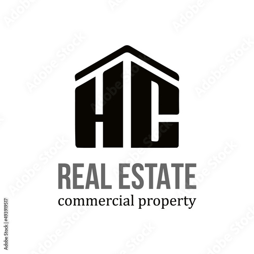 Real estate development, operation and investment logo design HC