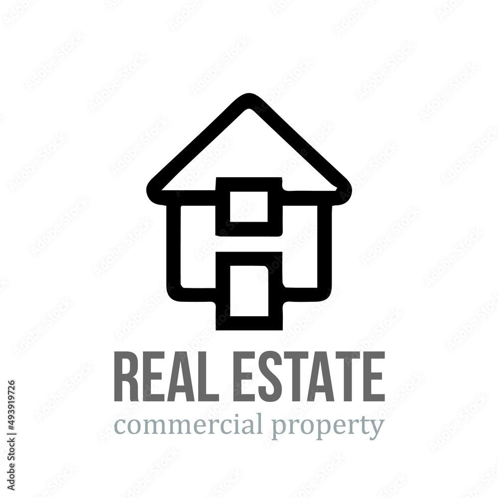 word home real estate vector logo design word home real estate vector logo design
