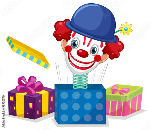 Clown jack in the box toy
