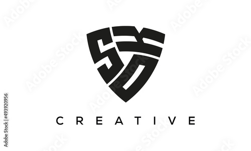 SOK letters logo, security Shield logo vector