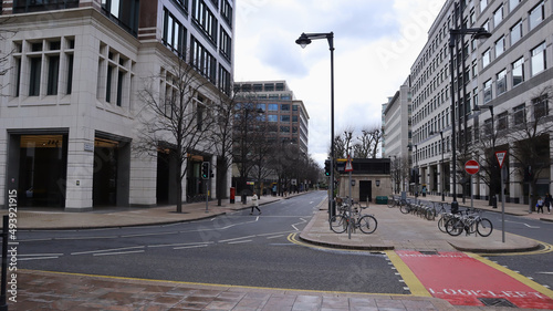 Streets and office buildings, modern office building