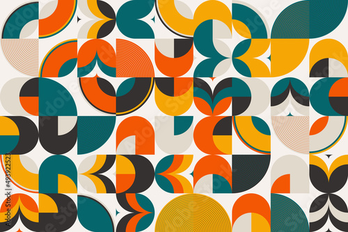 Scandi Art Made With Scandinavian Inspired Graphics Using Abstract Vector Geometric Shapes