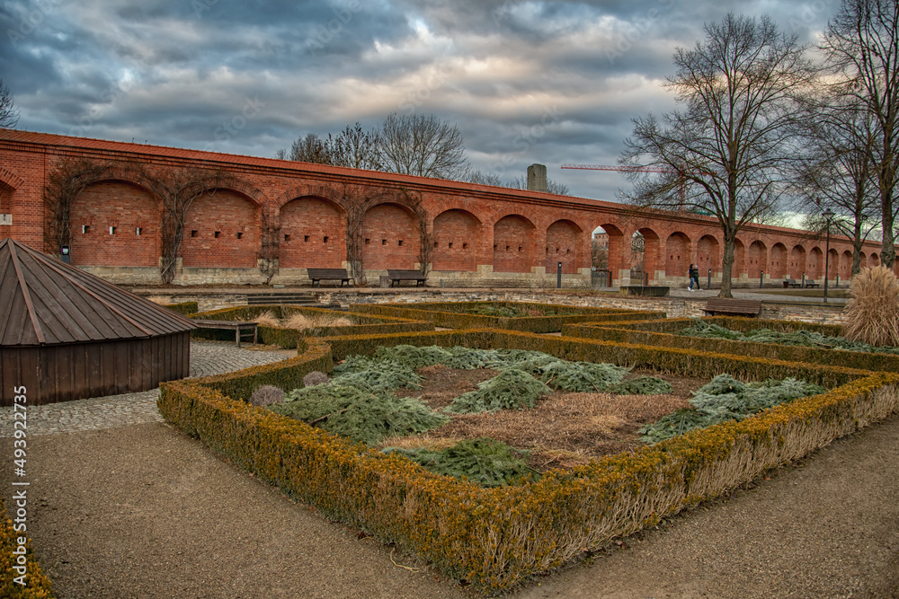 park at sunset in Ingolstadt, beautiful sky with clouds park at sunset in Ingolstadt, beautiful sky with clouds