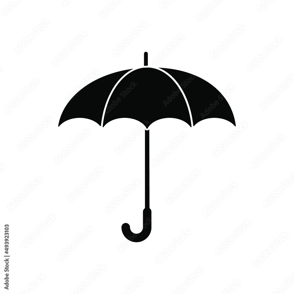 simple umbrella icon vector isolated